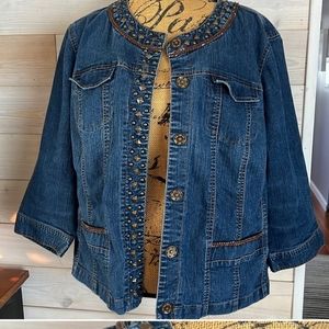 Ruby Rd Denim Plus Size Jacket